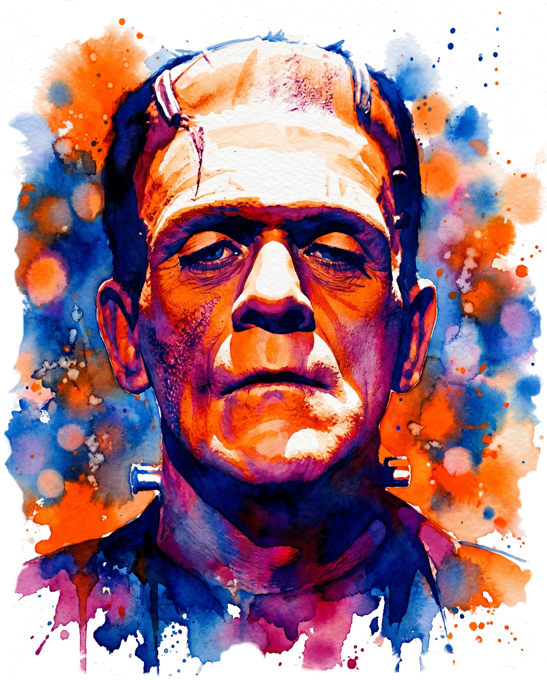 Classic Movie Monsters- Digital Watercolours
