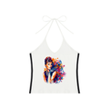 Audrey Hepburn - Women's Color Block Halter Crop Tank Top